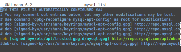 Problème avec la signature du référentiel MySQL 8.0 après le 14/12/2023