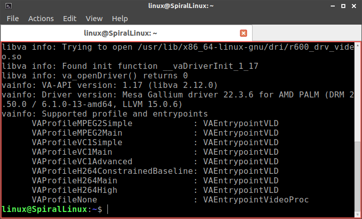 硬件视频加速功能 - 驱动程序和库内置于 Linux 内核中
