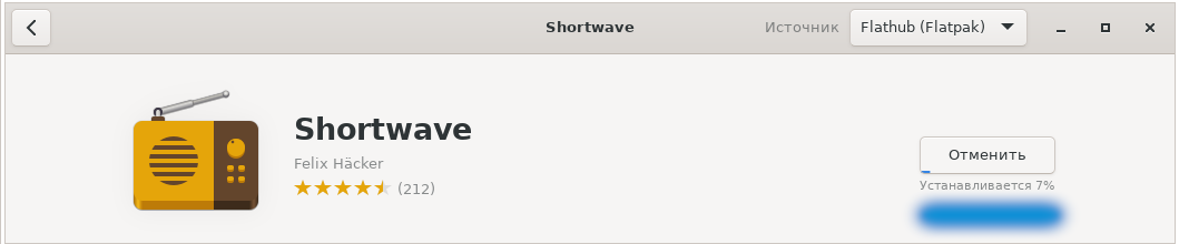 Installieren des Internetradios „Shortwave“ von Flatpak