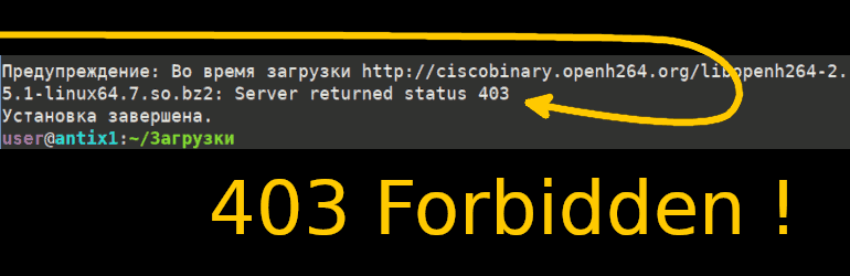 Установка браузера Chromium из Flatpak с кодеком Cisco Openh264: устранение ошибки "Server returned status 403"